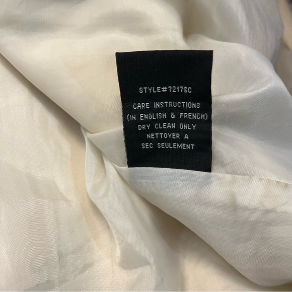 CoffeeShop Cream Wool Blend Cowl Neck Double Breasted Peacoat, Size L - Picture 10 of 12